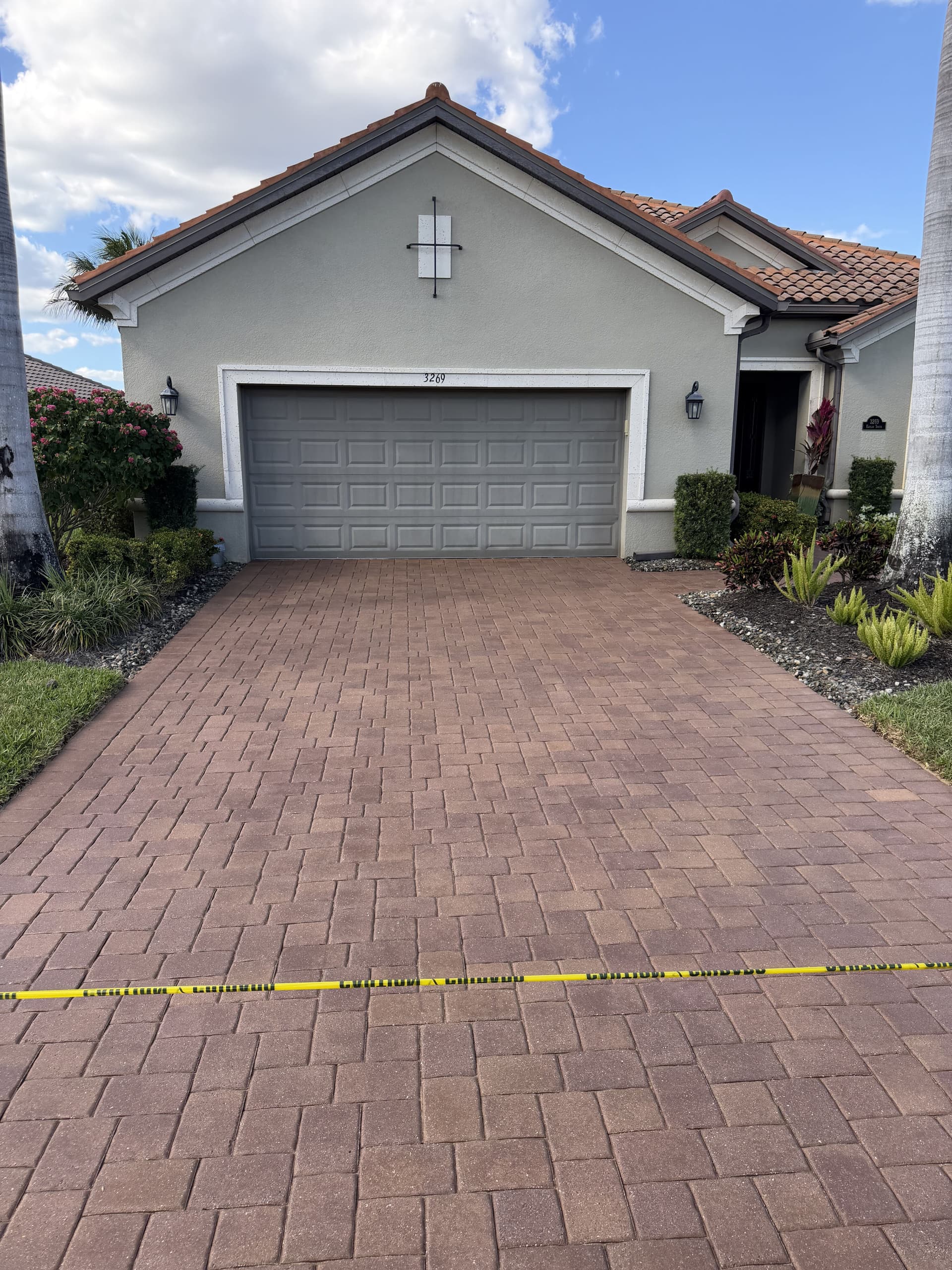 After — Paver Driveway Strip & Seal